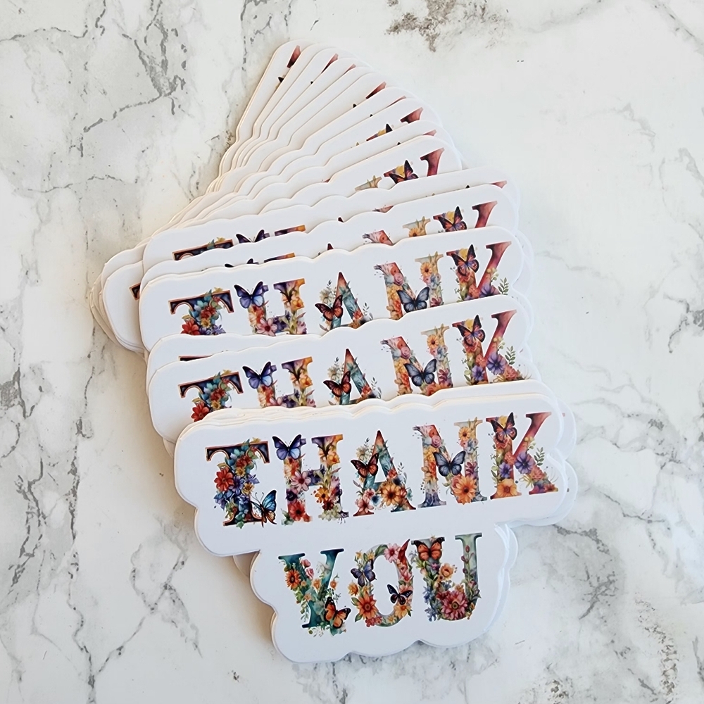 50 THANK YOU FLORAL CARDS